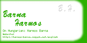 barna harmos business card